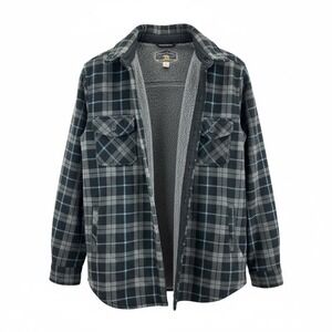 Freedom Foundry Dry Goods Flannel Jacket Sherpa Lined Large Men's
